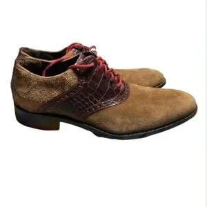 Cole, Rodd & Haan Co. Brown and Burgundy Saddle-Style Oxfords COLE-HAAN SHELL CORDOVAN Saddle Oxford, Circa 1970: 44.5D  main image 4